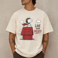 Snoopy Live Your Dreams Doghouse Superhero T-Shirt Snoopy Merch Gift Ideas For Brother - Merchluma