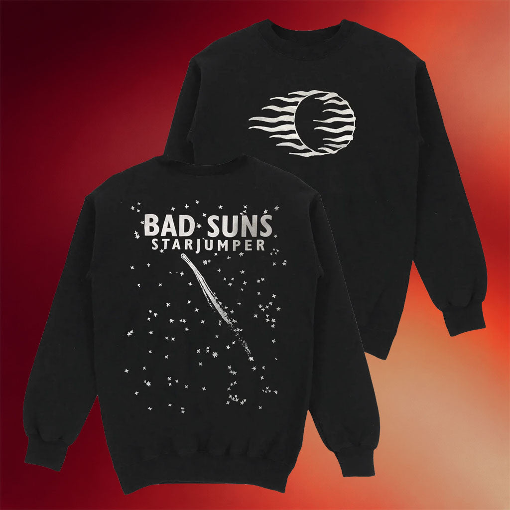 Bad Suns Merch 2026 Star Jumper Crewneck Sweatshirt Black Cool Gifts For Rock Lovers - Merchluma
