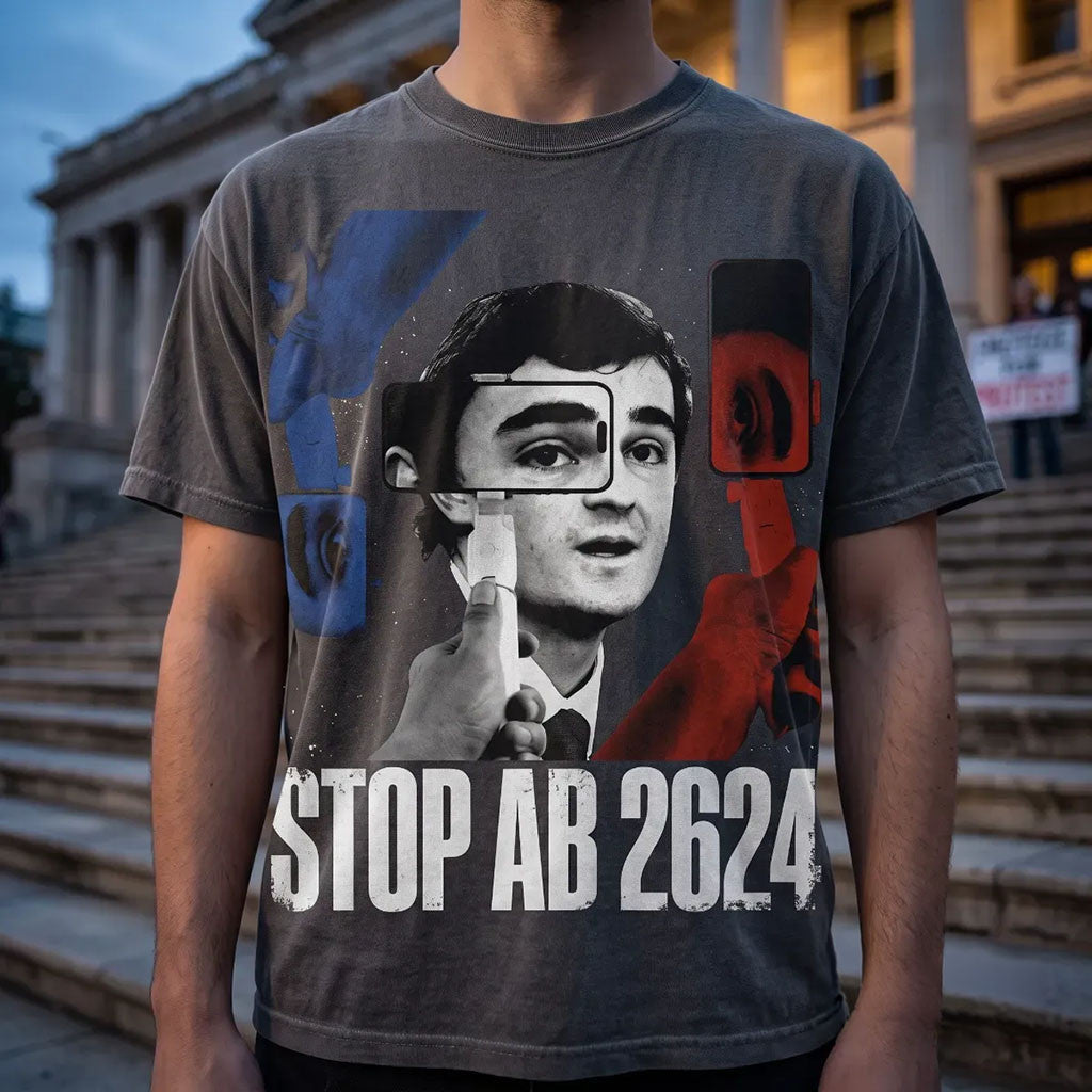 Stop AB 2624 Shirt Stop Nick Shirley Act T-Shirt Protest Political Gift Ideas - Merchluma