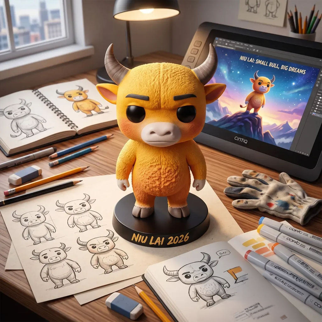 Niu Lai 2026 Small Bull Big Dreams Worse Than AI Viral Chinese Animated Movie Meme Funko Pop - Merchluma