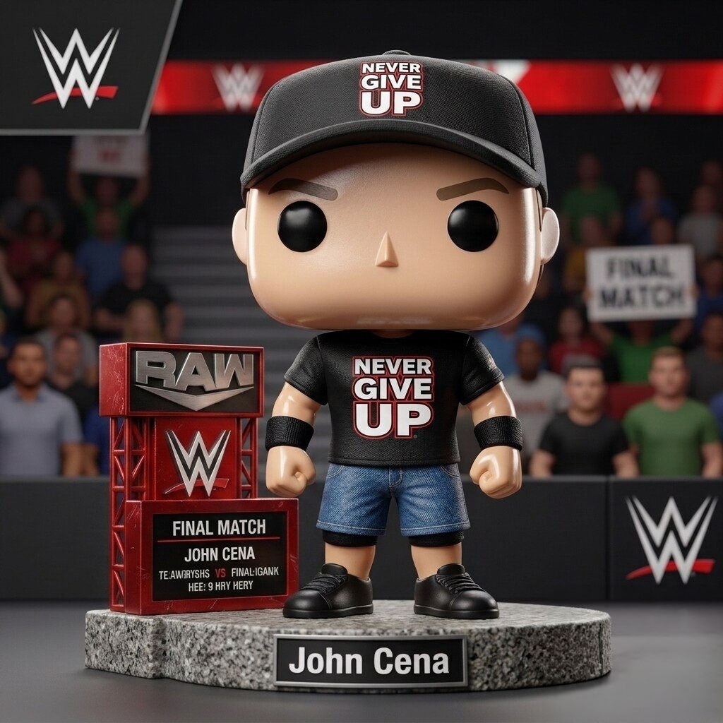 WWE John Cena Final Match Championship Belt Farewell 2026 Funko Pop Never Give Up WWE Merch - Merchluma