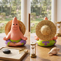Zen Patrick Star Meditating Figurine With Straw Hat Funko Pop Tabletop Decor Gift For Friends - Merchluma