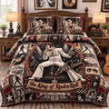 Elvis Presley King Of Rock N Roll Quilt Bedding Set Elvis Presley Merch Bedroom Decor - Merchluma