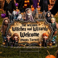 Personalized Harry Potter Welcome Halloween 2026 Yard Sign Witches And Wizards Garden Decor - Merchluma