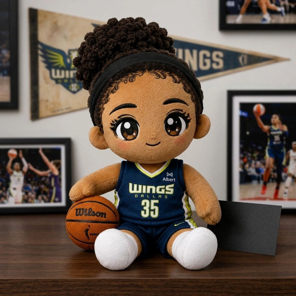 Azzi Fudd Dallas Wings Chibi Plush Pillow #35 Azzi Fudd Merch Gifts For Basketball Lovers - Merchluma