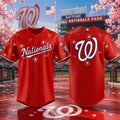Washington Nationals Red Cherry Blossom Baseball Jersey Nationals Merch 2026 Gift For Fans - Merchluma