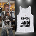 Machine Gun Kelly Vivienne Westwood White Ripped And Ready Tank Top MGK Merch Fan Gifts - Merchluma