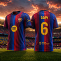 FC Barcelona 2026 2027 Home Kit Jersey #6 Gavi Jersey Shirt Barca Merch Gift For Brothers - Merchluma