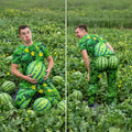 Funny Watermelon Belly And Butts Print T-Shirt And Sweatpants Set Humorous Clothing Gift Ideas - Merchluma