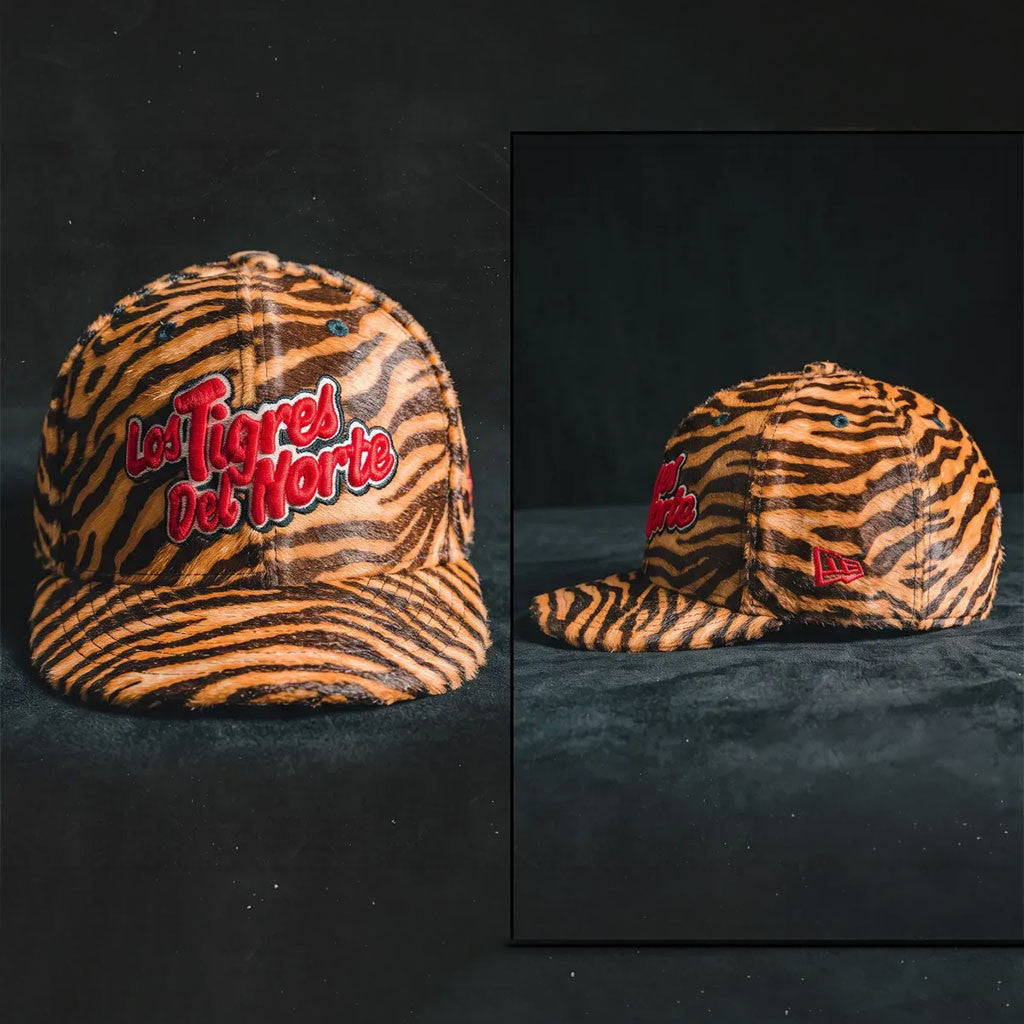 Los Tigres Del Norte Mexico Hat Tiger Stripe Faux Fur Baseball Cap Los Tigres Del Norte Merch - Merchluma
