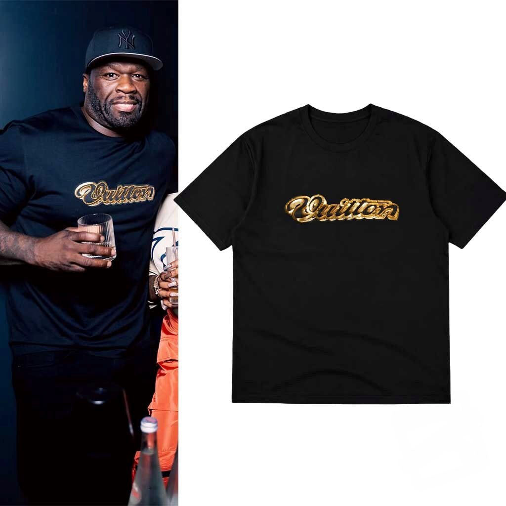 50 Cent Vuitton Gold Shirt Black 50 Cent Merch Gifts For Rapper Fans - Merchluma