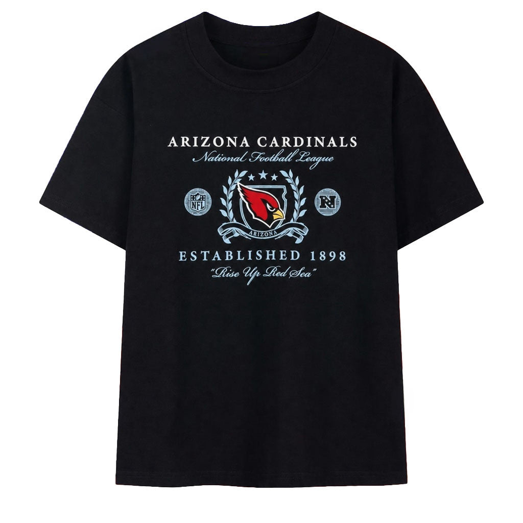 Arizona Cardinals Est 1898 Rise Up Red Sea National Football League T-Shirt Cardinals Merch - Merchluma