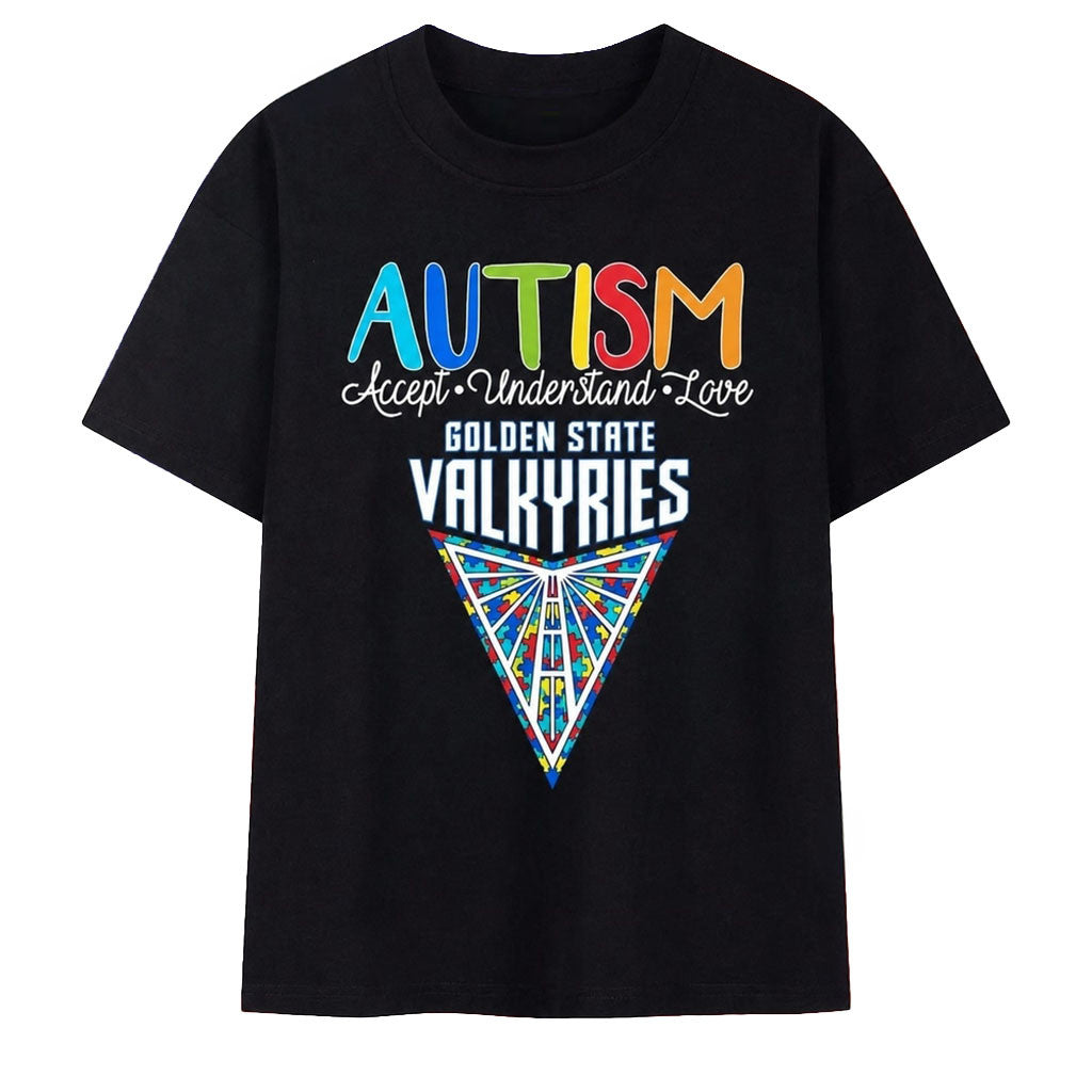 Golden State Valkyries Autism Awareness Accept Understand Love T-Shirt GS Valkyries Merch - Merchluma