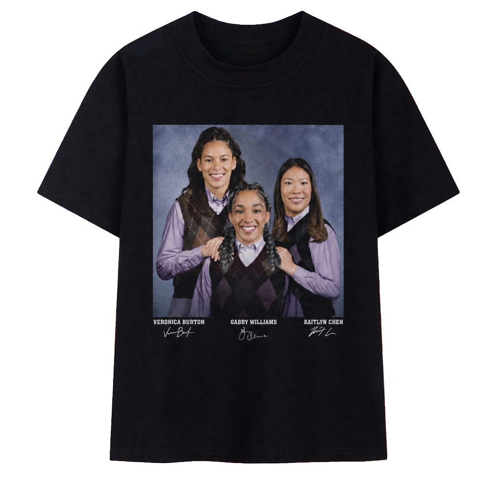 Golden State Valkyries Burton Williams Chen Vintage School Picture T-Shirt Valkyries Merch - Merchluma