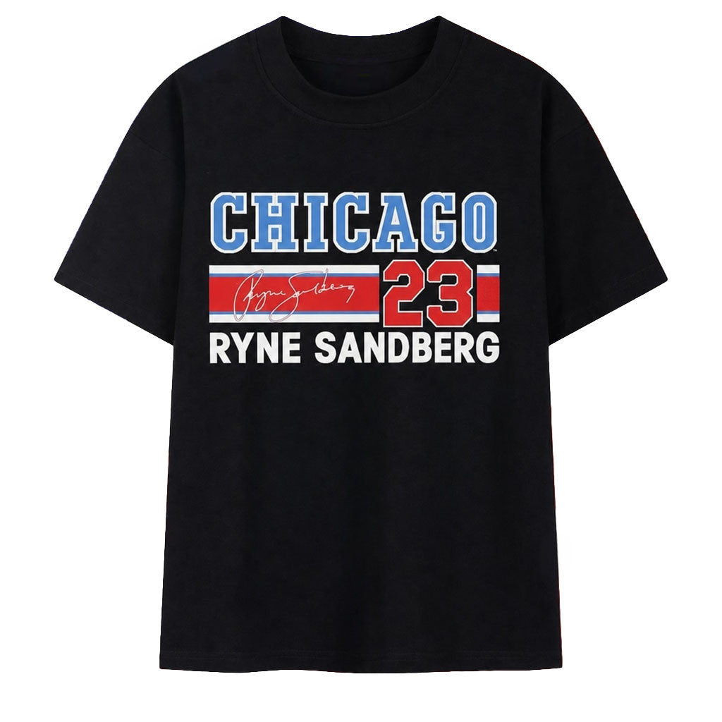 Ryne Sandberg Chicago Cubs 23 Signature Legend T-Shirt Cubs Merch Gifts For Fans - Merchluma