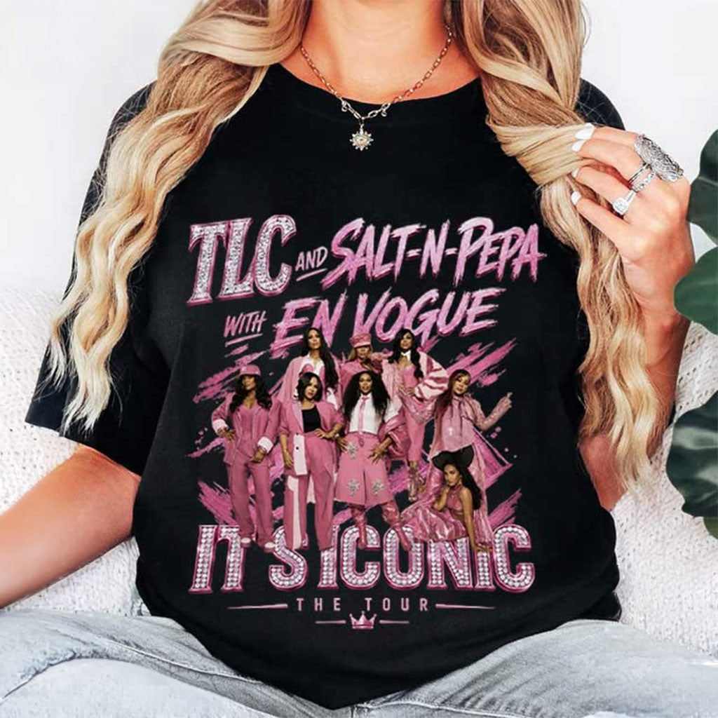TLC Salt-N-Pepa En Vogue Gold It's Iconic The Tour T-Shirt Gifts For Music Lovers - Merchluma