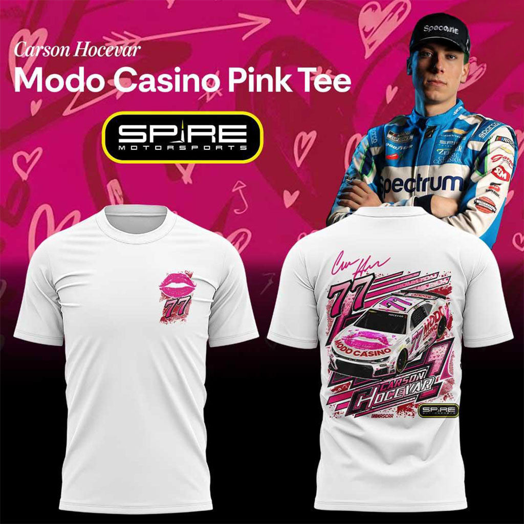 Carson Hocevar 77 Spire Motorsports NASCAR Graphic T-Shirt Carson Hocevar Merch Fans Gifts - Merchluma