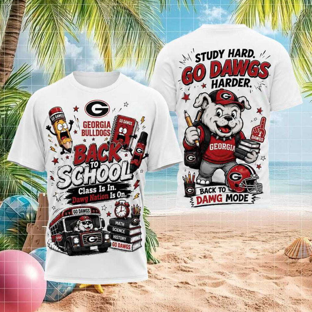 Georgia Bulldogs Hairy Dawg Mascot Back To School Mode Shirt Bulldogs Merch Gifts For Fan - Merchluma