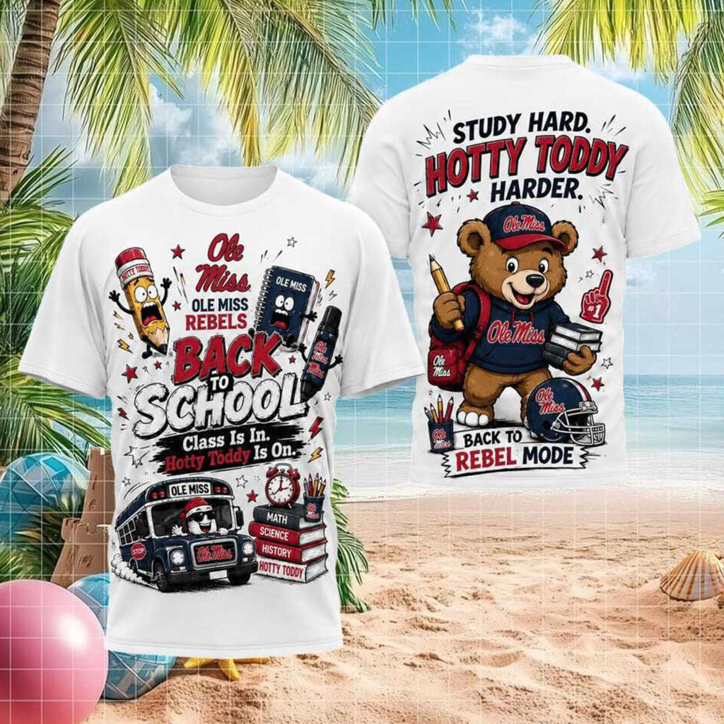 Ole Miss Rebels Mascot Hotty Toddy Back To School Shirt Rebels Merch Presents For Dad - Merchluma