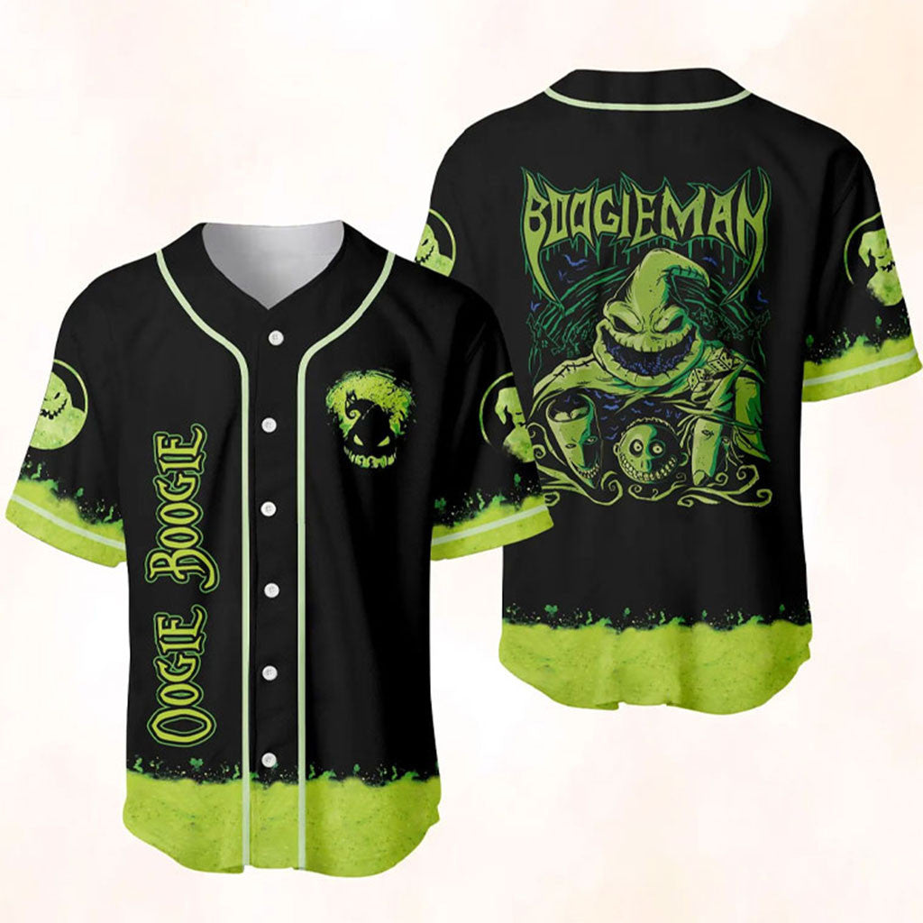 Nightmare Before Christmas Oogie Boogie Halloween Baseball Jersey Spooky Gift Ideas - Merchluma