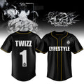 Yeat The Love Lyfe Tour 2026 Black Baseball Jersey Twizz #1 Jersey Yeat Merch Gift For Fans - Merchluma