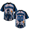 Personalized Skeleton Gothic Skull Halloween Baseball Jersey Spooky Season Outfits - Merchluma