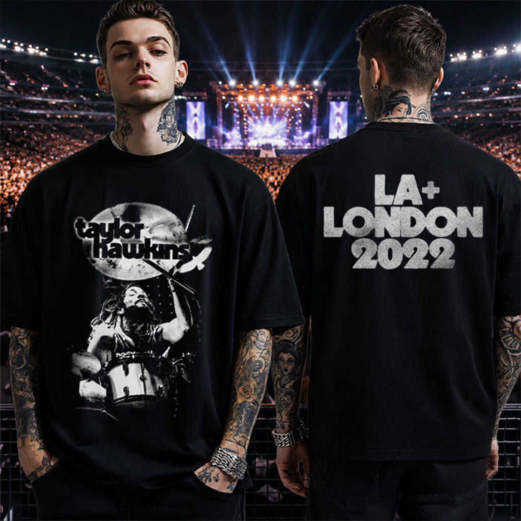 Taylor Hawkins Tribute Concert Los Angeles London T-Shirt Taylor Hawkins Merch Fan Gifts - Merchluma