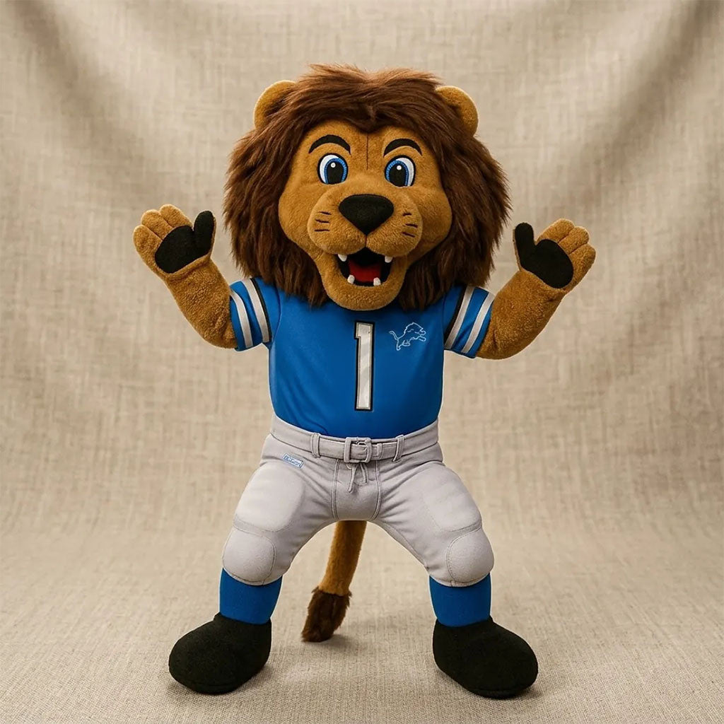 Detroit Lions Mascot Plush Pillow Home Decor Detroit Lions Merch Gift For Football Lovers - Merchluma
