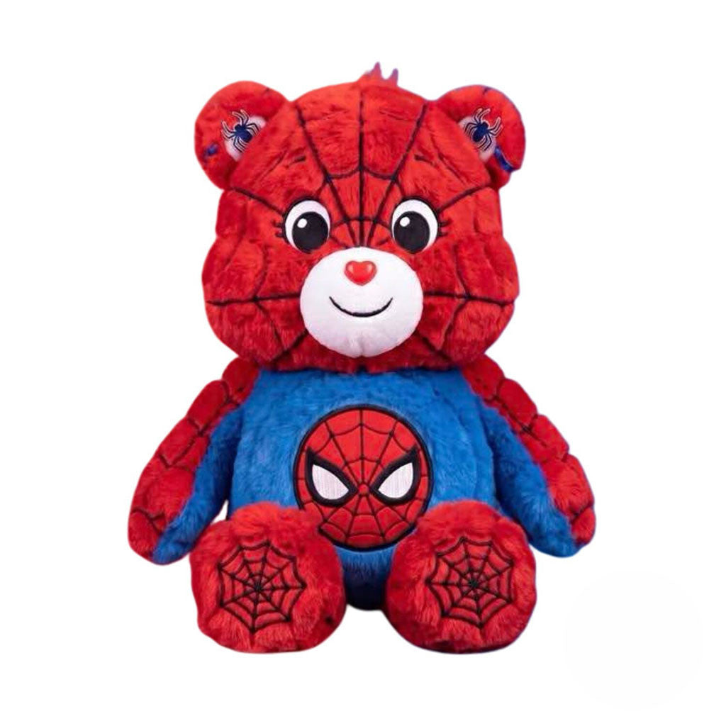 Spider Man Care Bear Plush Pillow Marvel Collectible Spider Man Merch Gift For Superhero Fans - Merchluma