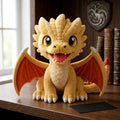 Sunfyre The Golden Dragon Team Green Plush Pillow Cute Home Decor Gift For Dragon Lovers - Merchluma