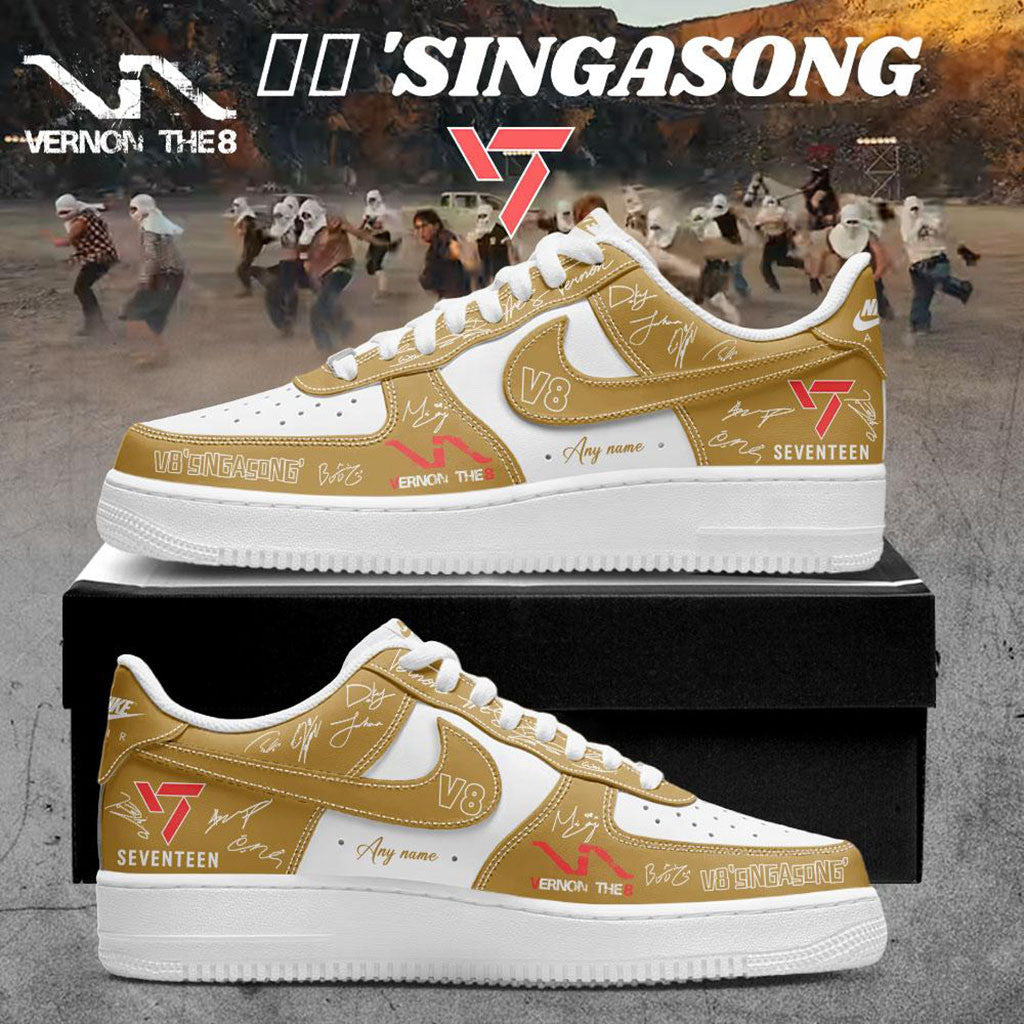 Personalized Seventeen V8 Singasong Debut Album Sneakers Seventeen Merch Best Gift For KPop Fan - Merchluma