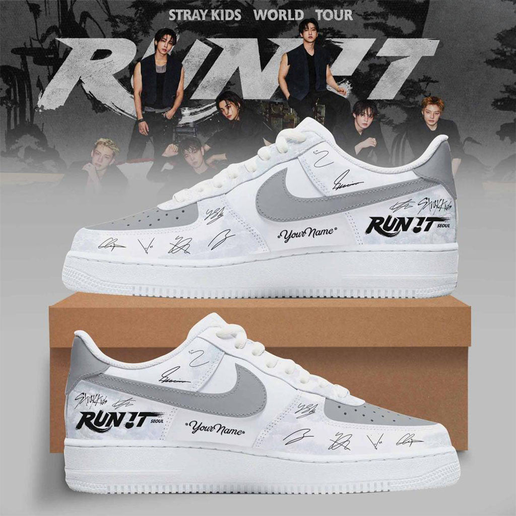 Personalized Stray Kids SKZ Run It Seoul Tour 2026 Signed Sneakers Stray Kids Merch Kpop Gear - Merchluma