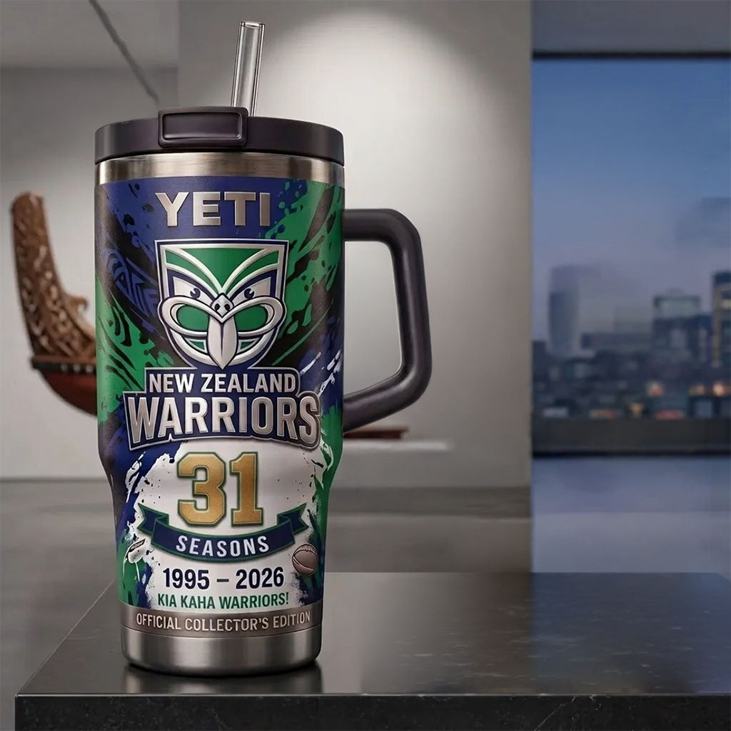 New Zealand Warriors 31st Anniversary Stanley Tumbler NZ Warriors Merch Gift For Rugby Fans - Merchluma