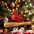 St Louis Cardinals Baseball Bat 145th Anniversary Christmas Ornament Xmas Tree Decor - Merchluma