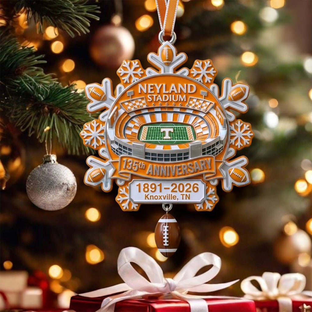 Tennessee Vols Neyland Stadium 135th Anniversary Snowflake Christmas Ornament Xmas Decor - Merchluma