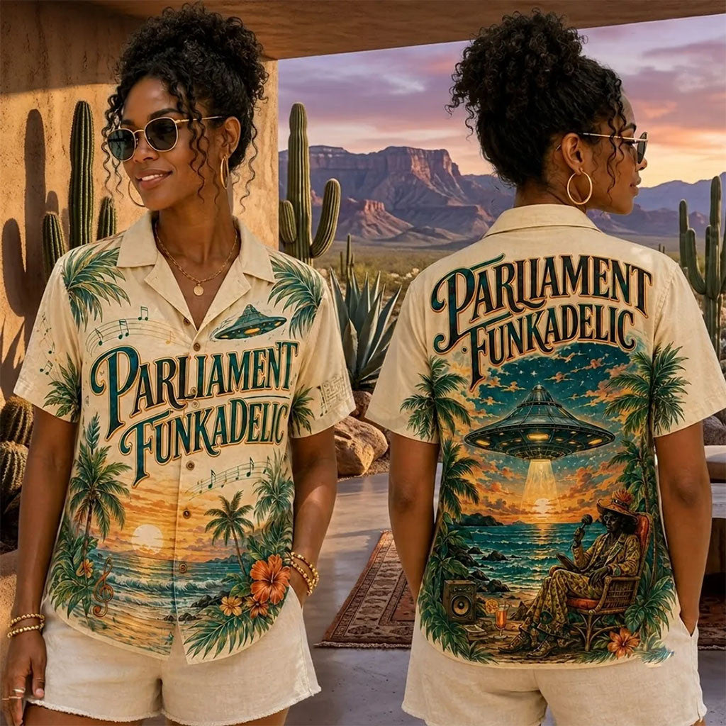 Parliament Funkadelic Tropical Themed Hawaiian Shirt Parliament Funkadelic Merch Fan Gifts - Merchluma