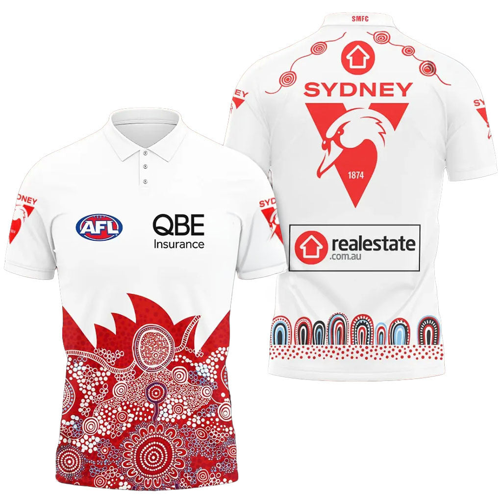 Sydney Swans AFL Indigenous 2026 Polo Shirt Sydney Swans Merch Present For Football Fans - Merchluma
