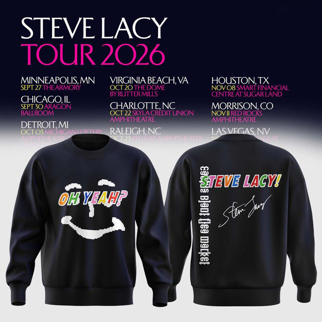 Steve Lacy Oh Yeah Tour 2026 Signature Sweatshirt Steve Lacy Merch Gifts For Music Fans - Merchluma