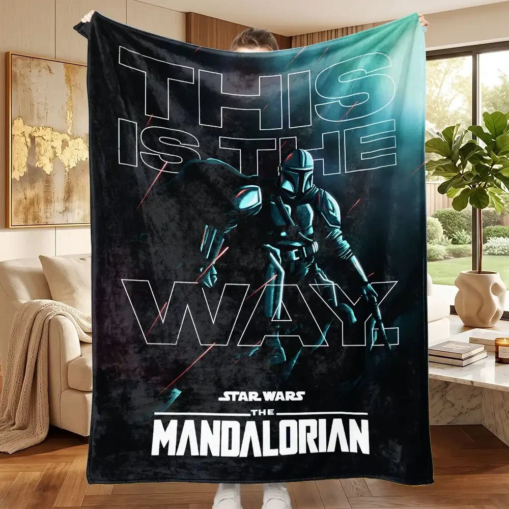 Star Wars X The Mandalorian Blanket This Is The Way Throw Star Wars Merch Gift For Sci Fi Fans - Merchluma