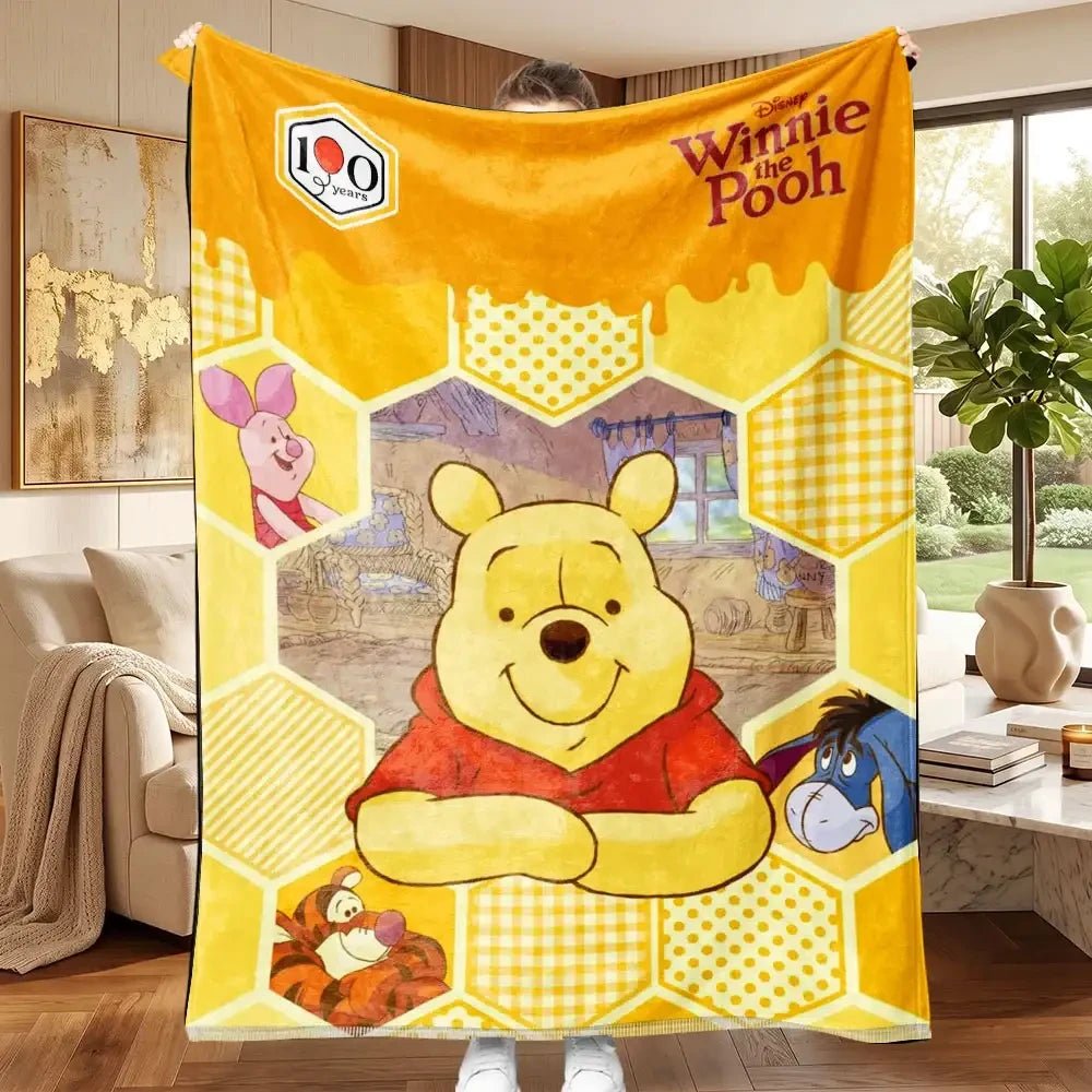 Winnie-the-Pooh 100 Years Anniversary Blanket 2026 Winnie-the-Pooh Merch Gift For Daughters - Merchluma