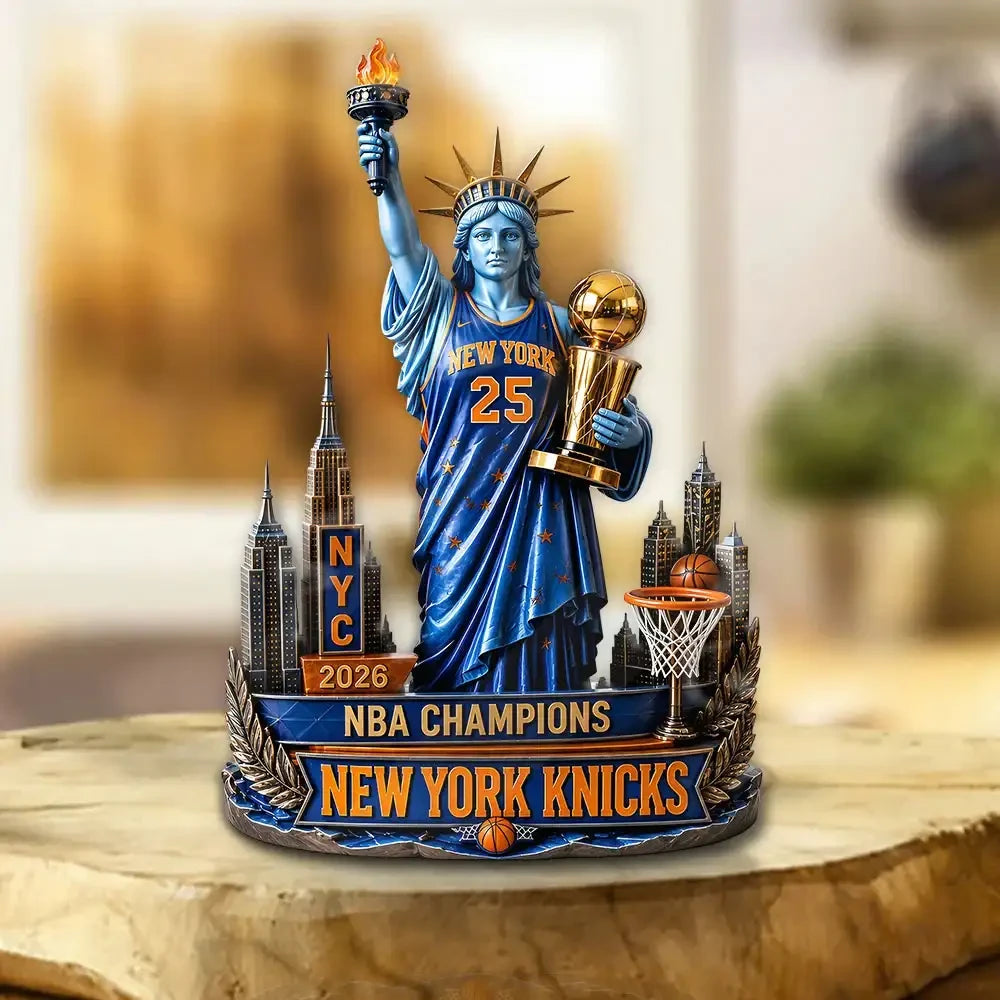 New York Knicks 2026 Finals Champions Acrylic Plaque Knicks Championship Merch Home Decor - Merchluma
