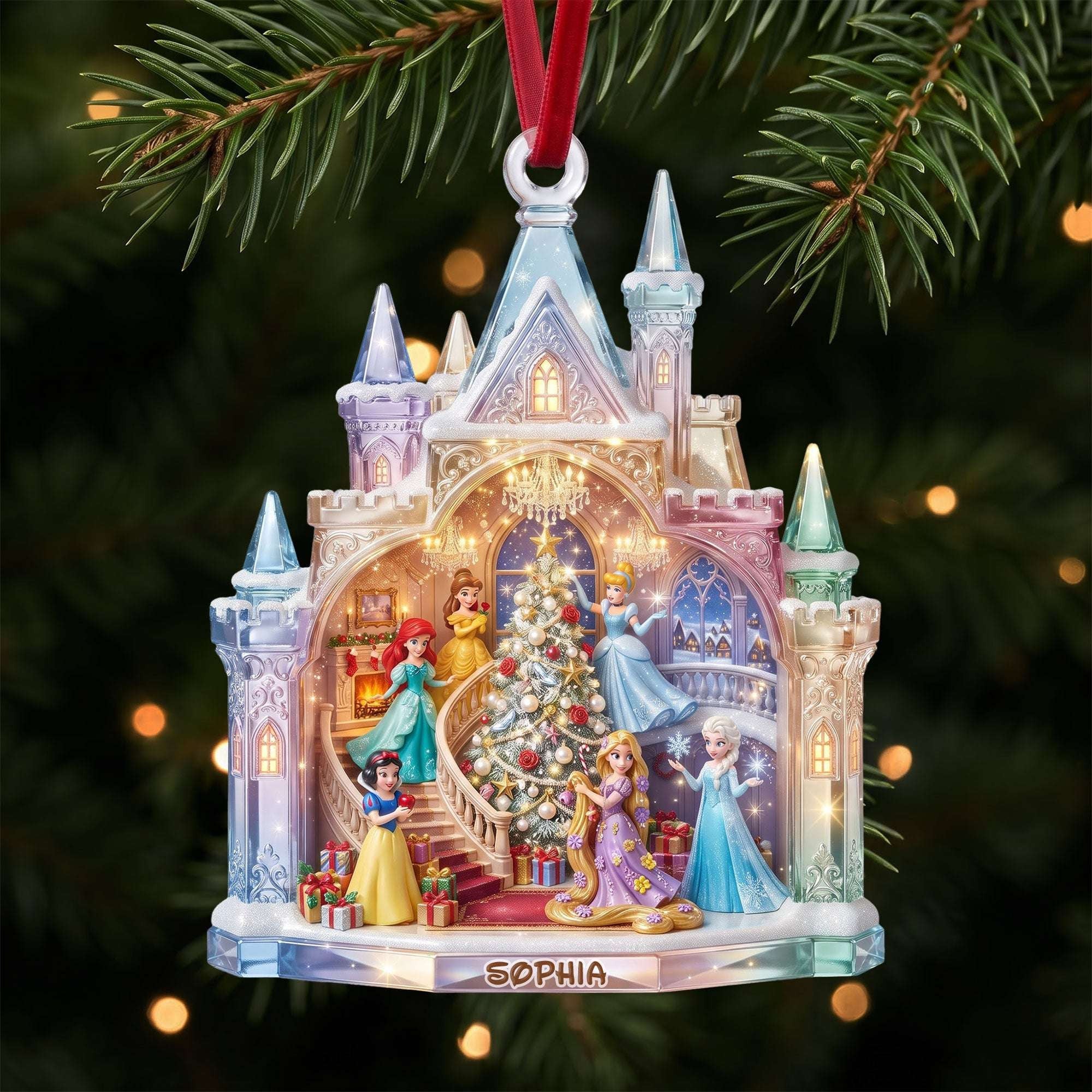 Personalized D Princess Fairytale Princess Holiday Christmas Ornament Xmas Gifts For Daughter - Merchluma