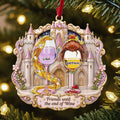 Personalized Princess Wine Glasses Acrylic Ornament Christmas Ornament Gifts For Besties - Merchluma