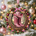 Personalized Sparkly Cowgirl And Cowboy Acrylic Ornament Christmas Ornaments Xmas Gifts - Merchluma