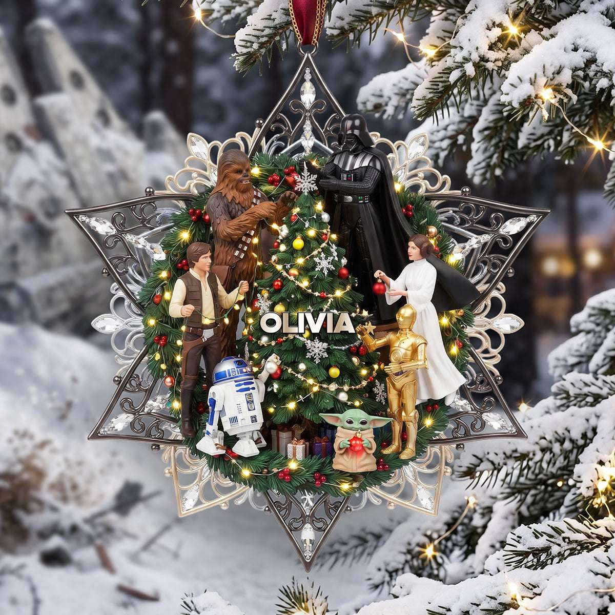 Personalized Star Wars Cosmic Adventure Christmas Ornament Xmas Decor Gifts For Movie Lovers - Merchluma