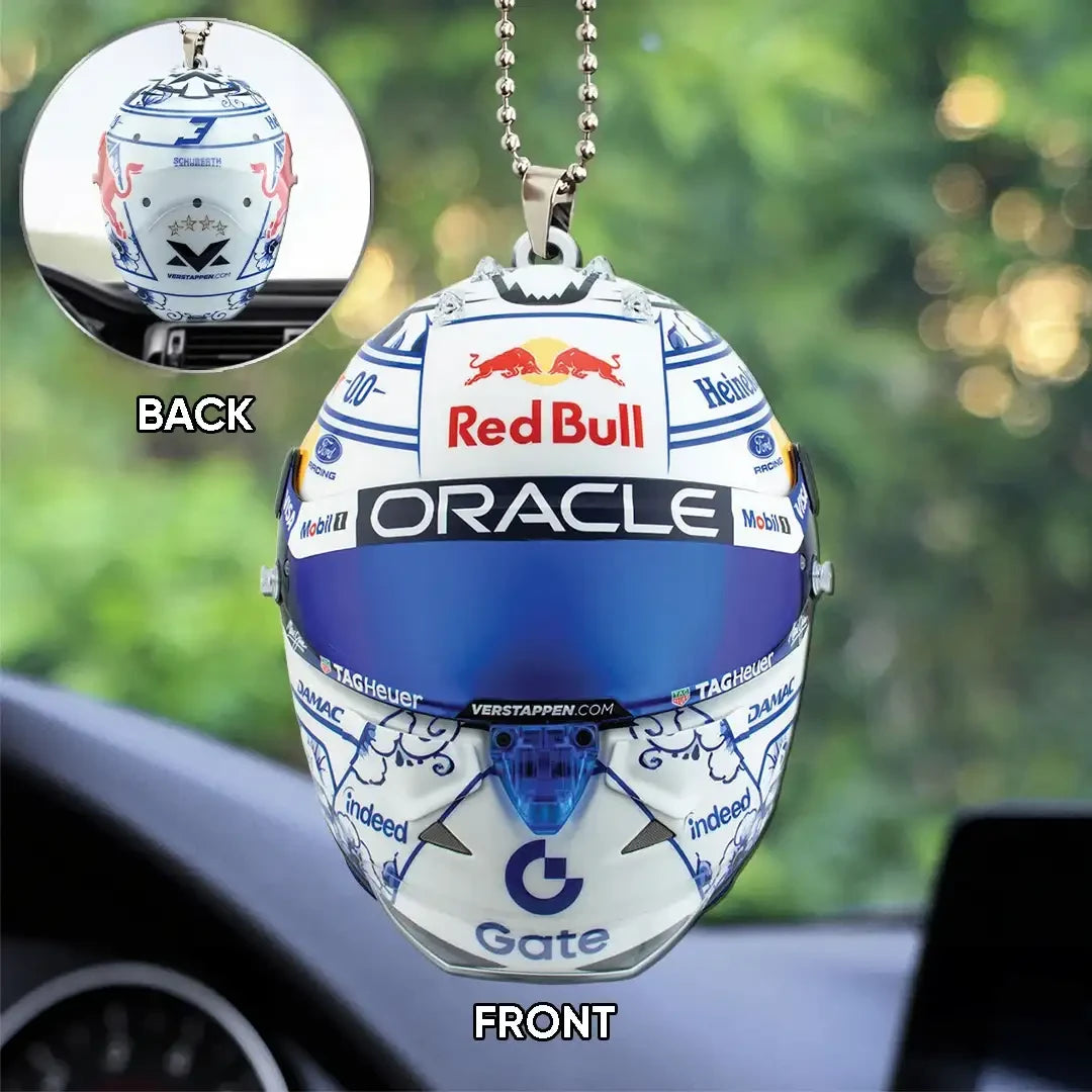 Red Bull Racing X Max Verstappen Acrylic Car Ornament Car Mirror Hanging Accessories - Merchluma