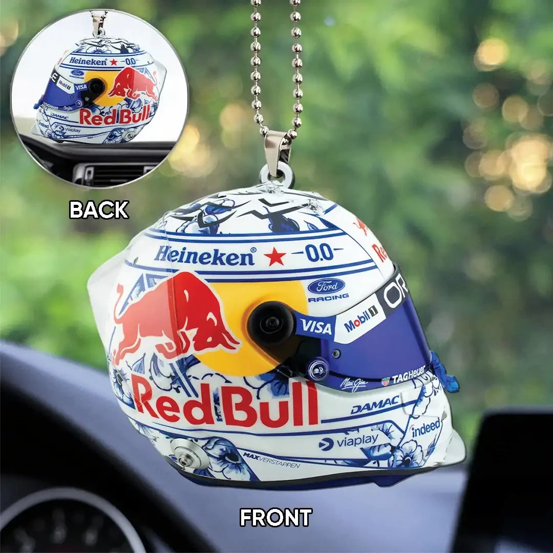 Red Bull Racing X Max Verstappen Acrylic Car Ornament Cool Car Decorations Racing Fan Gifts - Merchluma