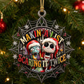 Personalized The Nightmare Before Christmas Makin A List Scaring it Twice Ornament Xmas Gifts - Merchluma