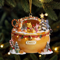 Personalized Winnie The Pooh Sweet Holiday Acrylic Ornament Christmas Ornaments Xmas Home Decor - Merchluma