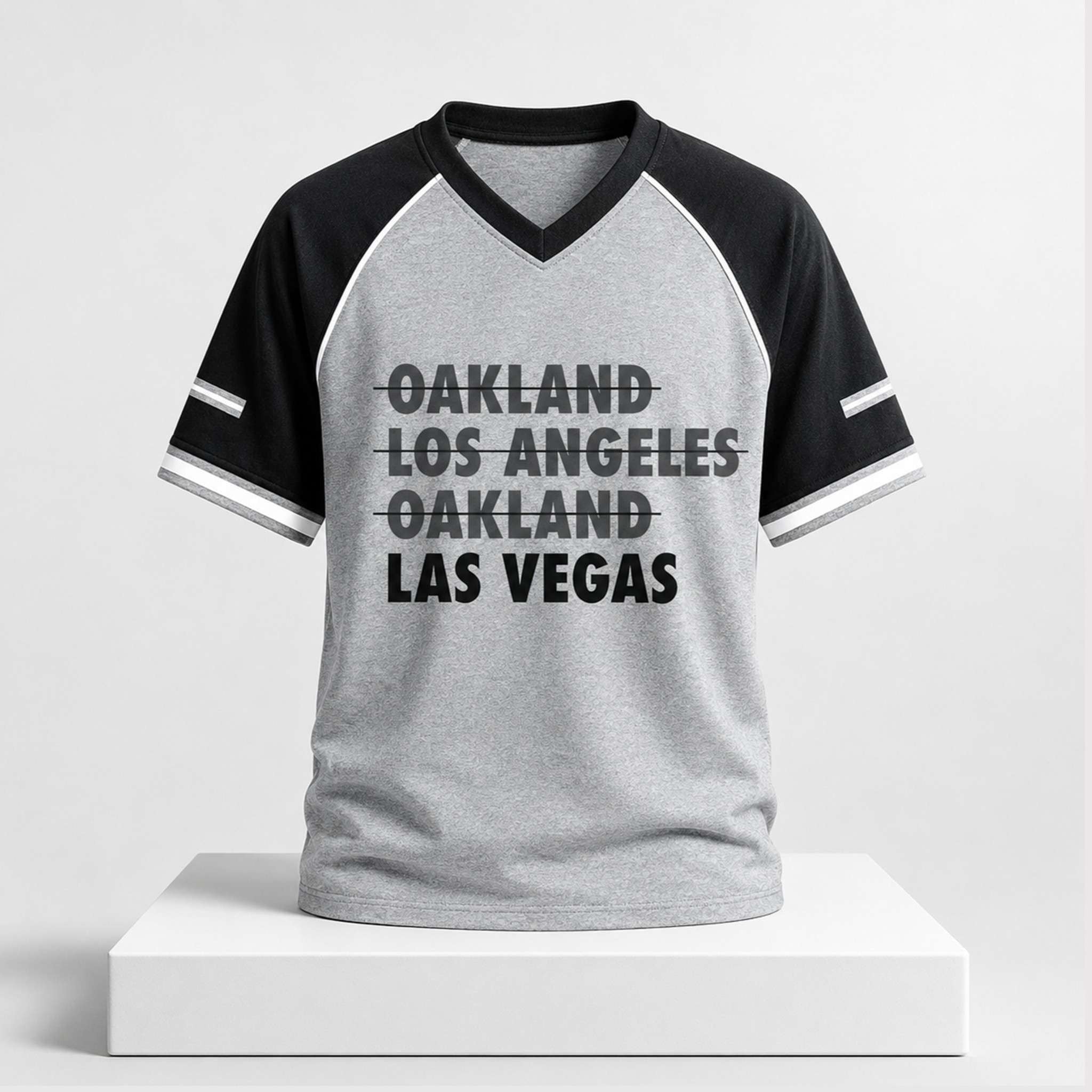 Raiders Oakland Los Angeles Oakland Las Vegas 2026 V-Neck Shirt LV Raiders Merch Fan Gifts - Merchluma